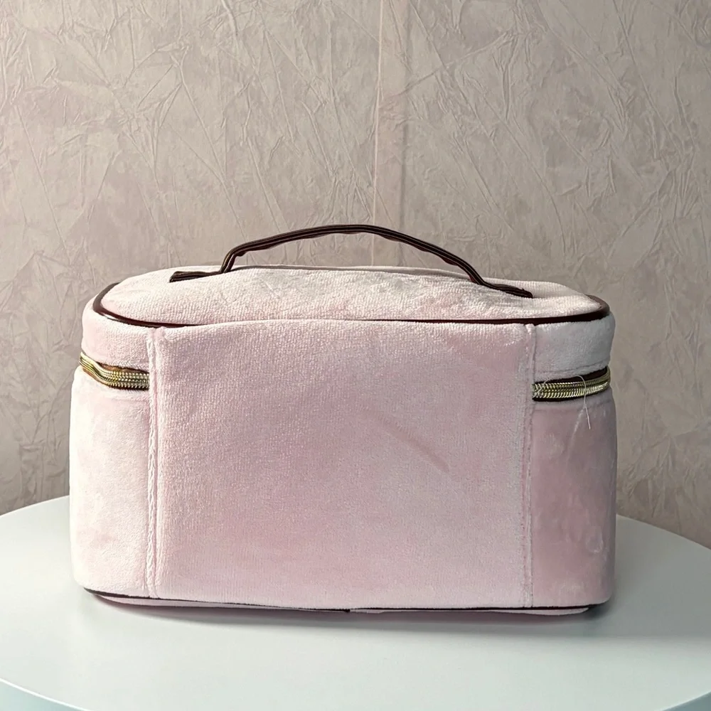 Juicy Couture Pink Cosmetic Bag Travel Case Train Case with Scottie Dogs - Picture 3 of 10